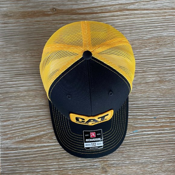 Vintage Caterpillar CAT Diesel Power Patch Hat - New Black & Gold Richardson 112 - Picture 6 of 8